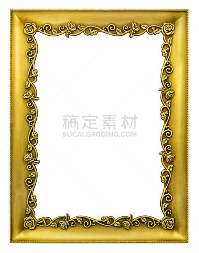 古董,玫瑰,金属,相框,式样,黄金,垂直画幅,正面视角,留白,19世纪风格