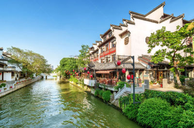 夫子庙,夜晚,复古风格,河流,运河,孔子,户外,建筑,远古的,建筑外部