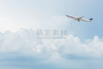 商用机,云,天空,白色,在上面,蓝色,明亮,飞机,两翼昆虫