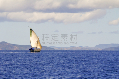 马达加斯加,传统,船,诺兹比,岛,旅途,热带气候,桨叉架船,马拉加什人,自制的