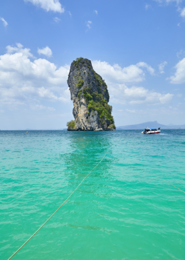 泰国,安达曼海,亚洲,东南亚,甲米省,天堂岛,海岸线,船,摩托艇,热带气候