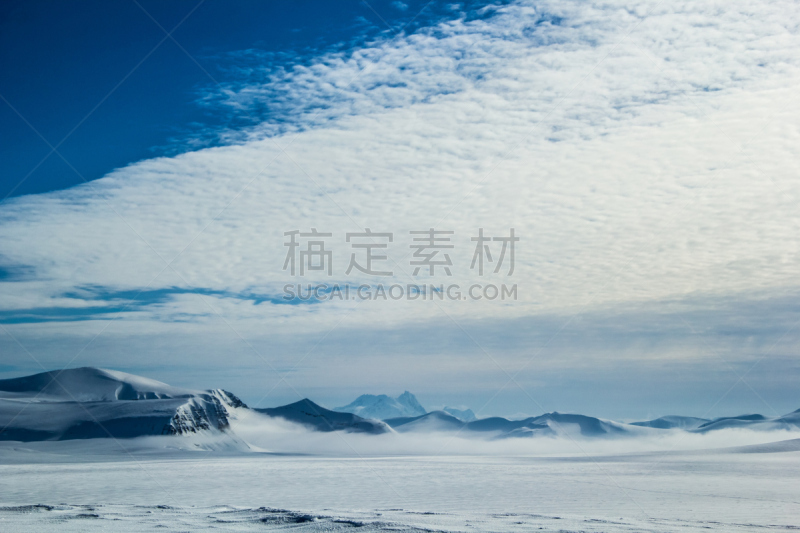 斯匹兹卑尔根,北极,南,泉,水,天空,气候,雪,野外动物,北美