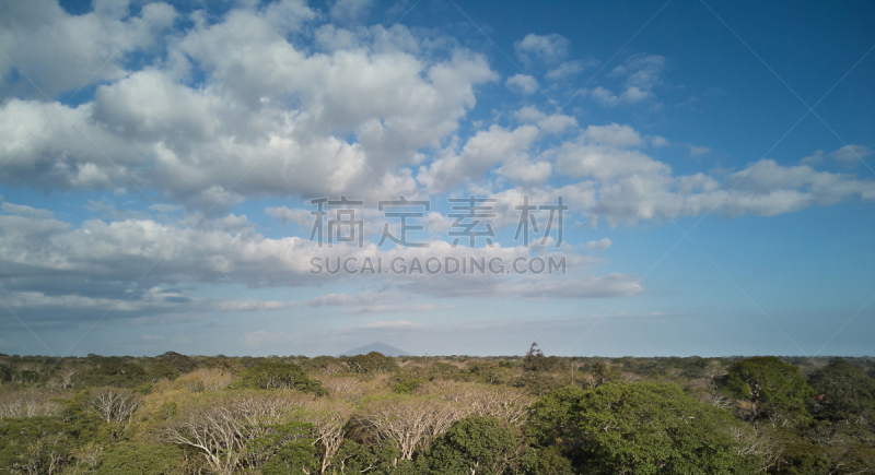 天空,火山,森林,背景,水,美,水平画幅,云,无人,户外