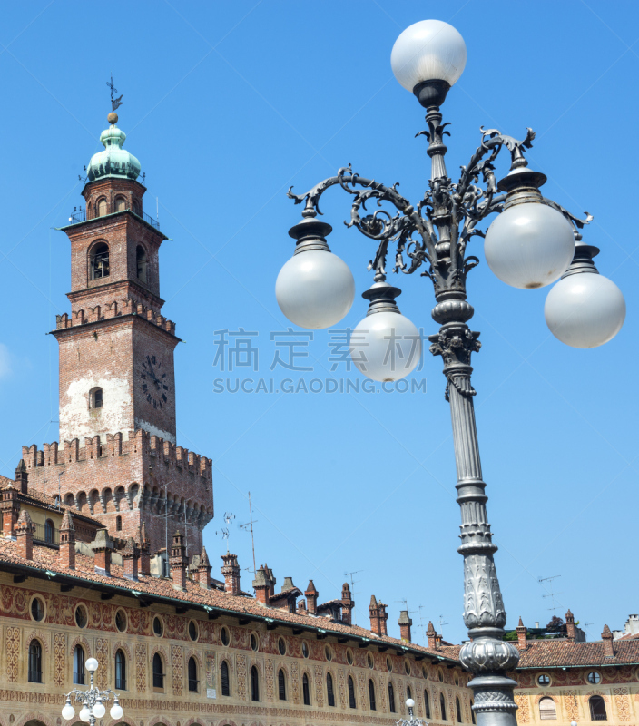 维杰瓦纳,广场,doge's palace,帕维亚,拱廊,廊柱,垂直画幅,纪念碑,天空,无人