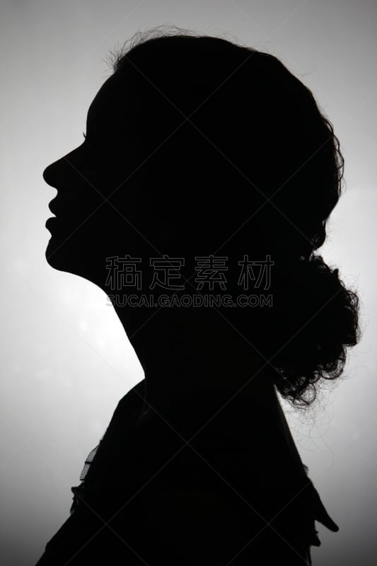 女人,黑白图片,侧面像,头像,轮廓,人的鼻子,垂直画幅,形状,阴影,非裔美国人