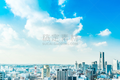 现代,横滨,日本,城市天际线,航拍视角,商务,城市生活,城镇景观,人类居住地,建筑业
