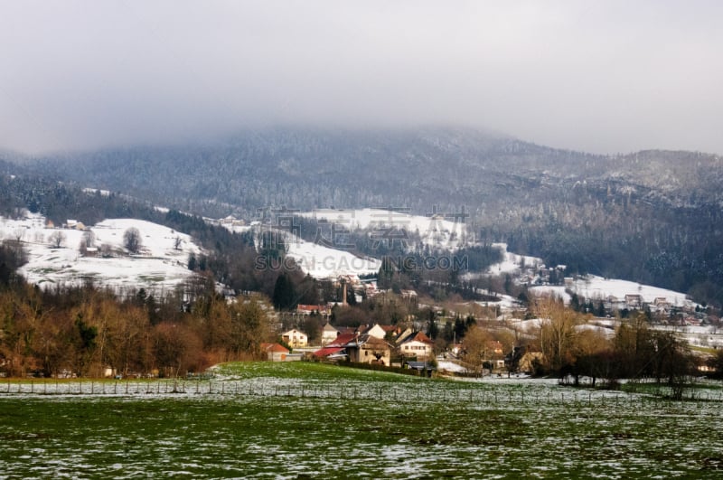 法国,冬天,南,居住区,飒佛旅馆,运动,灰色,雪,船,湖