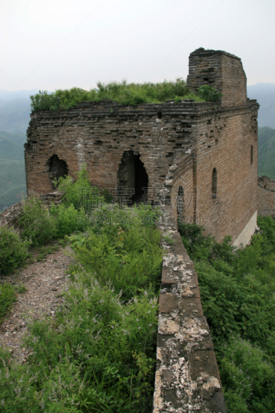 长城,垂直画幅,纪念碑,古老的,夏天,户外,过去,方向,国际著名景点,明朝风格