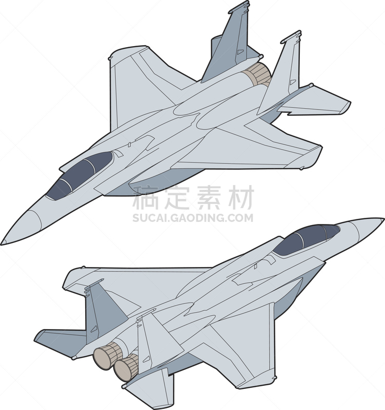 生活方式,图像,飞行器,f-15型飞机,矢量,等角投影,绘画插图,飞