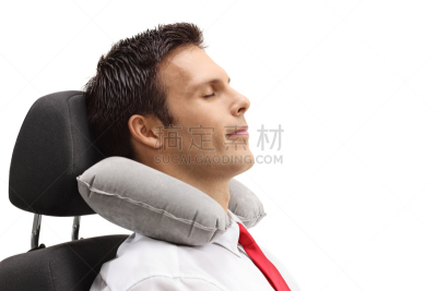 颈枕,衣服,男人,座位,水平画幅,旅行者,白人,仅男人,仅成年人,疲劳的