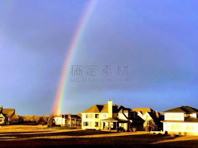 印地安娜,彩虹,在上面,美国中西部地区,云景,环境,云,天气,自然美,春天