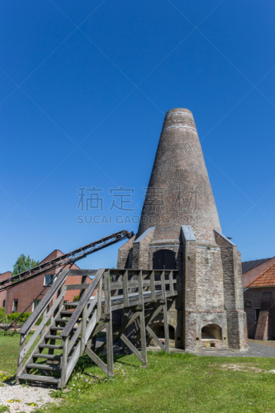 哈瑟尔特,烟囱,荷兰,窑,林姆雷吉斯,垂直画幅,纪念碑,天空,建筑,无人