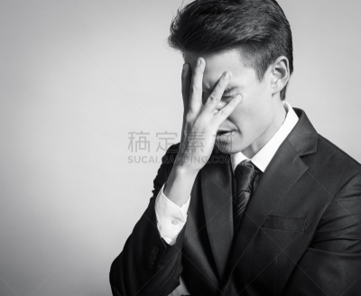 男商人,沮丧,留白,经理,男性,仅男人,仅成年人,疲劳的,人的眼睛,青年人