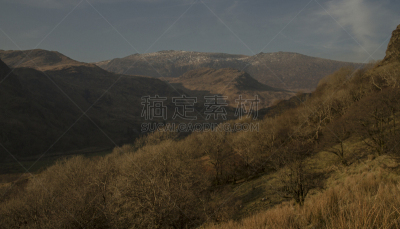 山脊,背景,森林,山,环境,英国,自然美,威尔士,高处,哥威南特