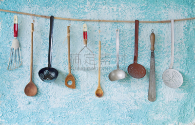 厨房器具,撇水鸟,刮刀,褐色,水平画幅,木匙,家庭生活,组物体,干净,过时的
