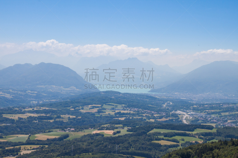 法国,夏天,上萨瓦,高处,山谷,风景,日光,白昼,安锡湖,在上面