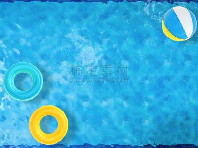 游泳池,海滩充气球,抽陀螺,风景,塑料圈,水,度假胜地,浮标,水平画幅,绘画插图