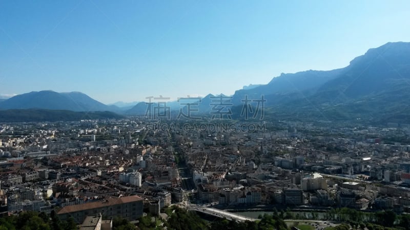 都市风景,格勒诺布尔,水,水平画幅,无人,户外,the vercors,居住区,视力,山