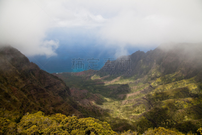 卡拉劳山谷,美,水平画幅,枝繁叶茂,无人,外露阿峡谷,热带雨林,户外,云景,热带灌木