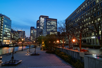 城市,大阪府,办公室,城镇景观,水平画幅,夜晚,无人,大阪市,中之岛,户外