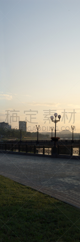 早晨,顿涅茨克,乌克兰,桥,垂直画幅,水,天空,夏天,户外,都市风景