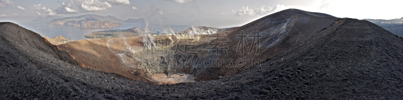 烟,火山口,火山,帕那瑞亚,喷硫火山口,斯托伦波里岛,结壳熔岩,黑曜石,丽巴瑞群岛,波佐利