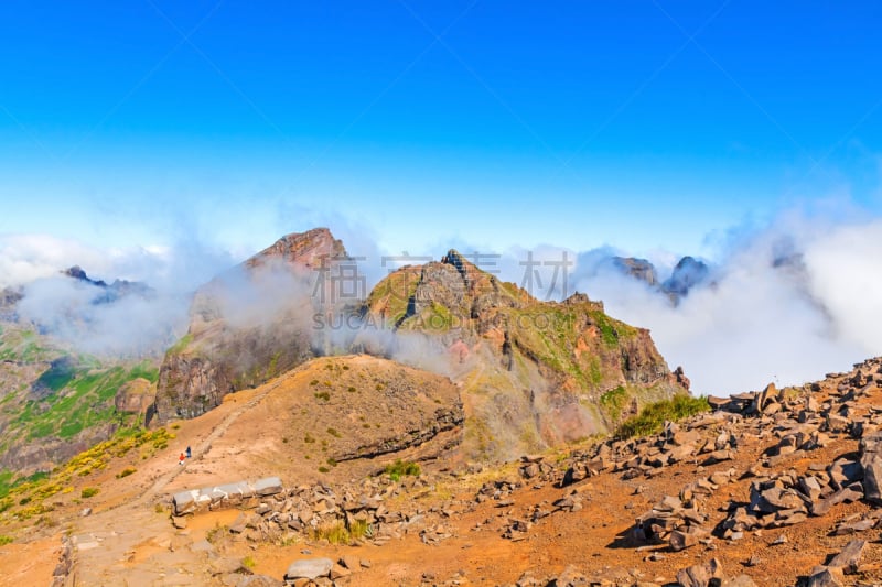 山,地形,火山,比科公司,马德拉,水平画幅,无人,大西洋群岛,夏天,户外