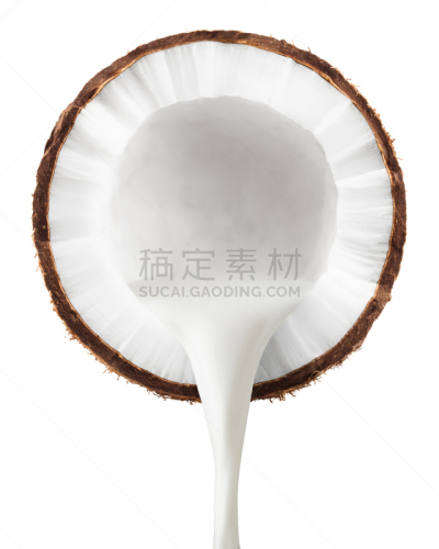 背景分离,选择对焦,椰汁,充满的,分离着色,白色背景,饮料,暴力,含酒精饮料,横截面