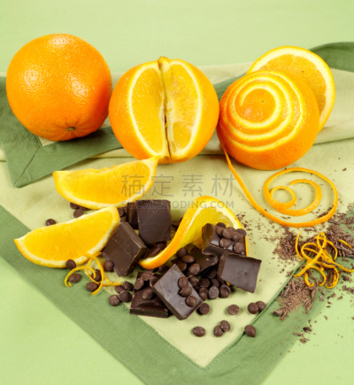 橙子,巧克力,巧克力脆片,横截面,块状,去皮的,偏好,垂直画幅,饮食,食品