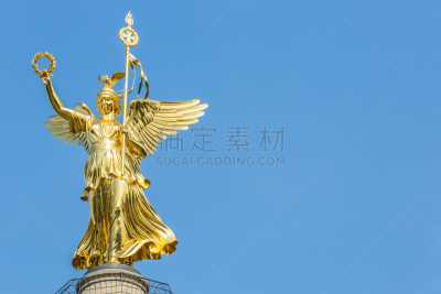 雕像,维多利亚,哥柔瑟斯特恩街区,胜利纪念柱凯旋柱,普鲁士,蒂尔加藤公园,柏林中部,纪念碑,天空,水平画幅