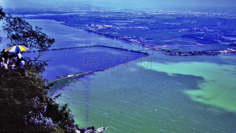 湖,风景,昆明,旅游目的地,水平画幅,无人,户外,云南省,山脉,2015年