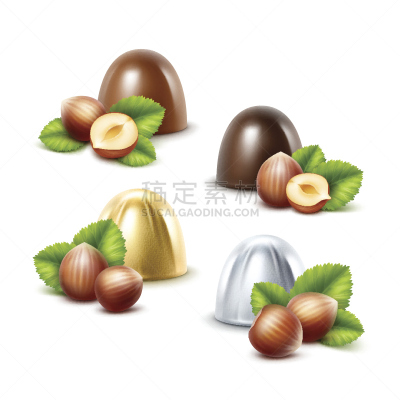 榛子,牛奶巧克力,糖果,黑色,黑巧克力,铝箔,暗色,背景分离,食品,焦糖