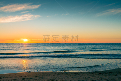 海滩,格莱内尔格湾,轮廓跟踪,阿德莱德市,阿尔伯塔省,水,天空,水平画幅,沙子,无人