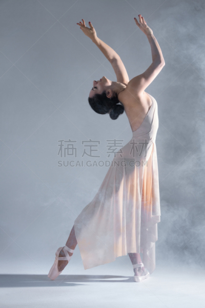 舞蹈,芭蕾舞者,高雅,烟,女人,背景聚焦,分离着色,体操,背景分离,弹性