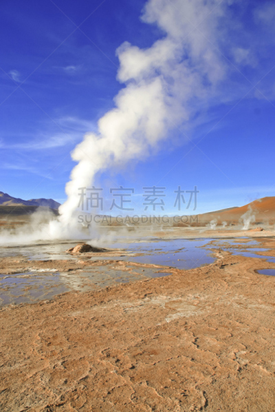 智利,间歇泉,高架铁路铁轨,阿塔卡马沙漠,卡拉马,环太平洋火山带,ischigualasto省立公园,圣胡安省,利坎卡武尔火山,小羊驼