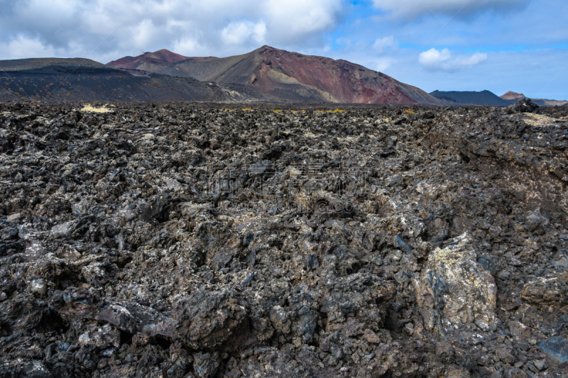 timanfaya national park,兰萨罗特岛,熔岩,西班牙,黑色,国内著名景点,北美歌雀,小路,岩石,夏天