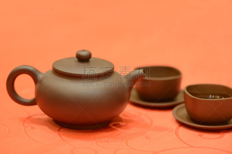 陶瓷工艺品,杯,红色,珐琅,黑色,两个物体,俄式茶壶,烧水壶,餐具,褐色