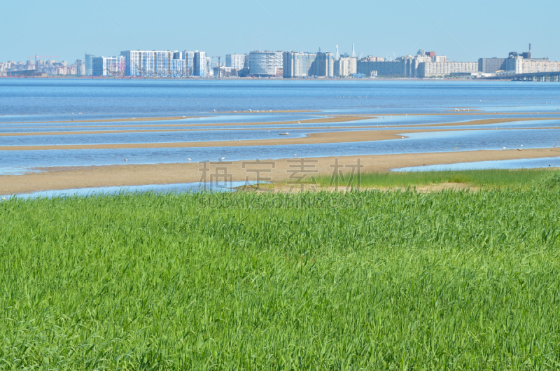 海湾,风景,河堤,建筑结构,自然,柳条,滨水,房屋,图像,海洋