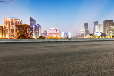 杭州,都市风景,运动模糊,柏油路,俄亥俄河,天空,美,水平画幅,夜晚,无人