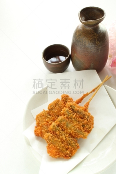 炸制食物,日本食品,蔬菜,面包,碎屑,垂直画幅,留白,无人,日本,白色背景