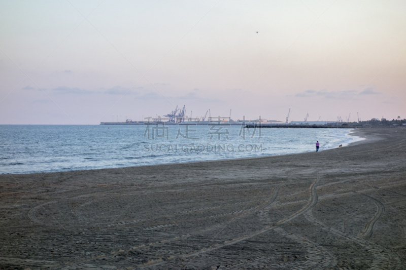 西班牙,海滩,卡斯特利翁,水,天空,水平画幅,地形,沙子,无人,夏天