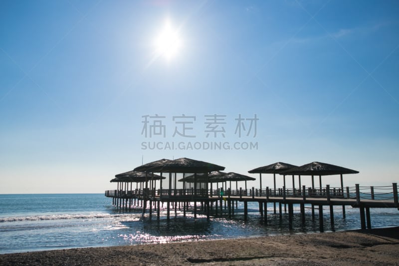 码头,海滩,自然,黄昏,图像,海洋,自然美,海湾沿海,无人,海岸线