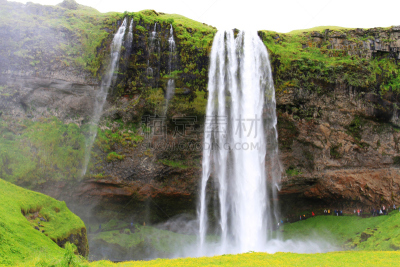 seljalandsfoss waterfall,冰岛国,自然,水,天空,美,悬崖,水平画幅,地形,瀑布