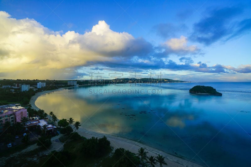 海滩,关岛,水,天空,美,度假胜地,水平画幅,无人,夏天,户外