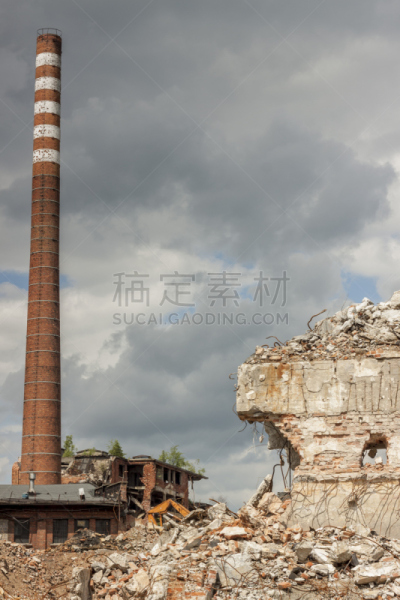 波兰,造纸厂,垂直画幅,天空,无人,古老的,工厂,建筑外部,户外,造纸工业