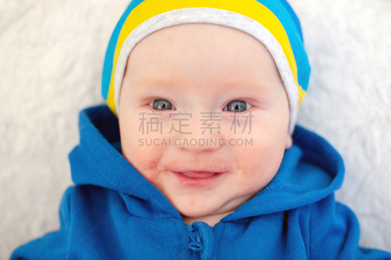 皮炎,似人脸,过敏反应,水平画幅,人,婴儿,特应性湿疹,仅婴儿,俄罗斯,皮肤状况
