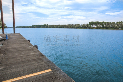 折叠的,系索座,码头,木制,螺线,停泊的,绳子,有节疤的木料,水,美