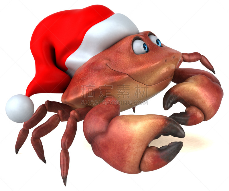 Fun crab - 3D Illustration