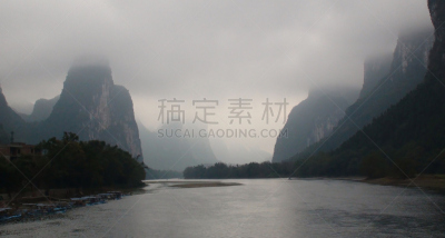 漓江,山,中国,喀斯特,桂林山水,兴平,桂林,中国南部,自然,水