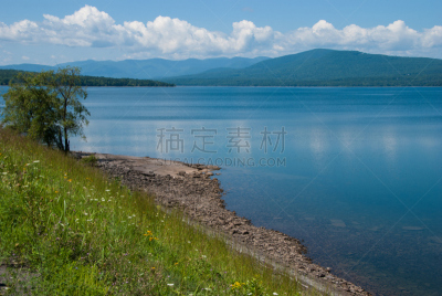 卡茨基尔山脉,水,天空,美,水平画幅,山,无人,夏天,水库,湖